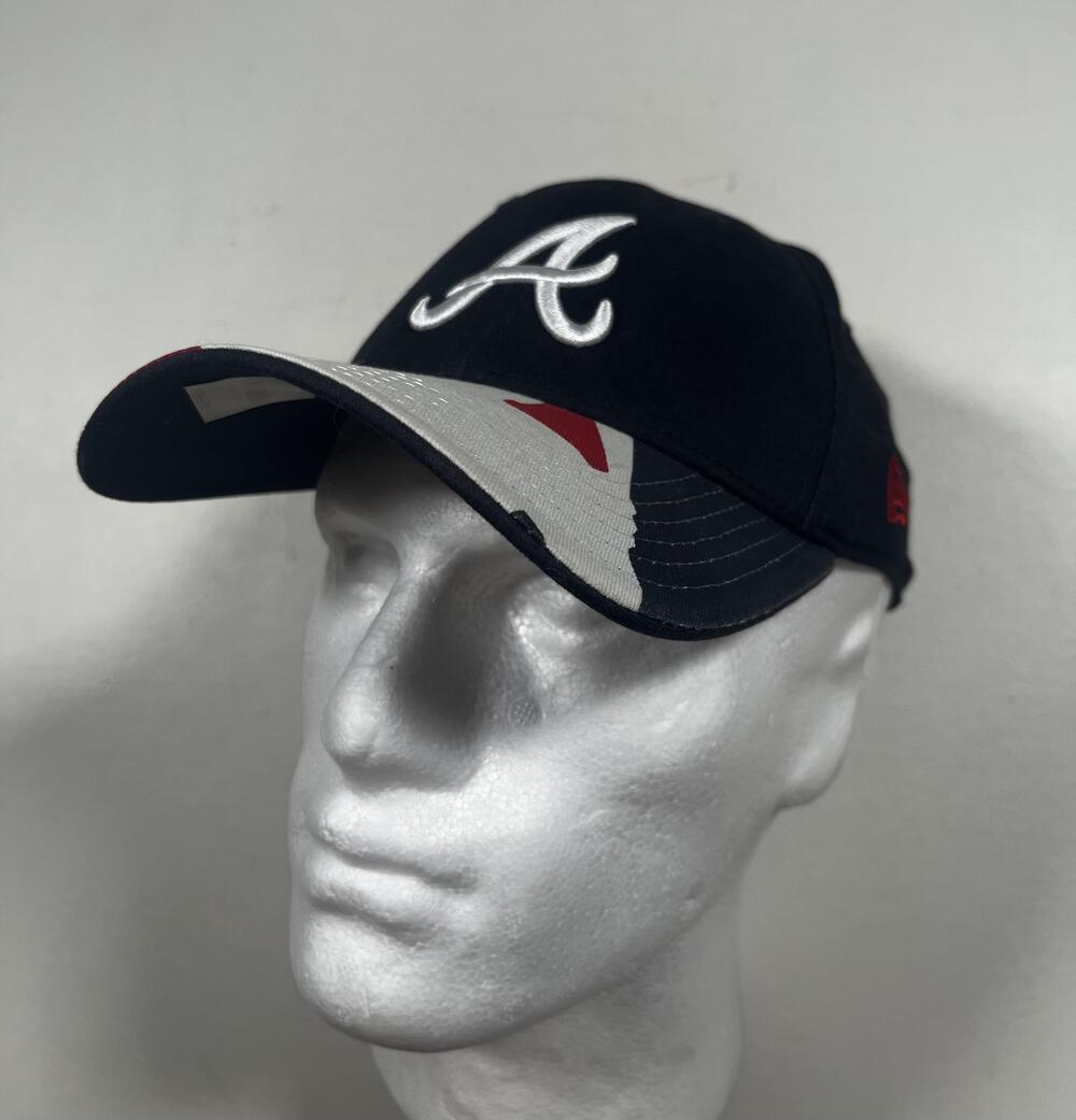 Atlanta Braves Hat Cap Fitted Mens Medium Blue MLB Baseball 39THIRTY New Era
